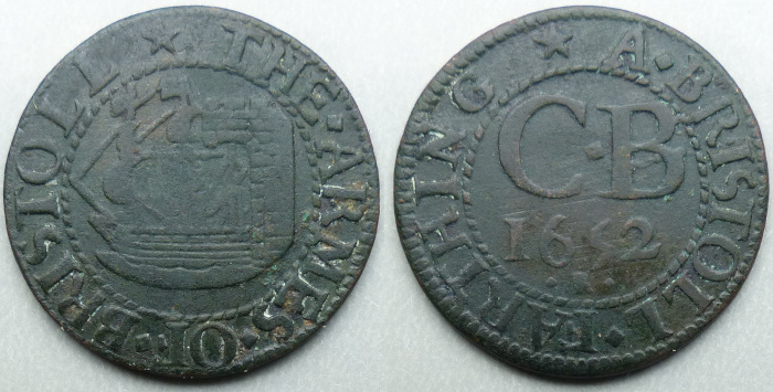 Bristol, city issue 1652 farthing N1498